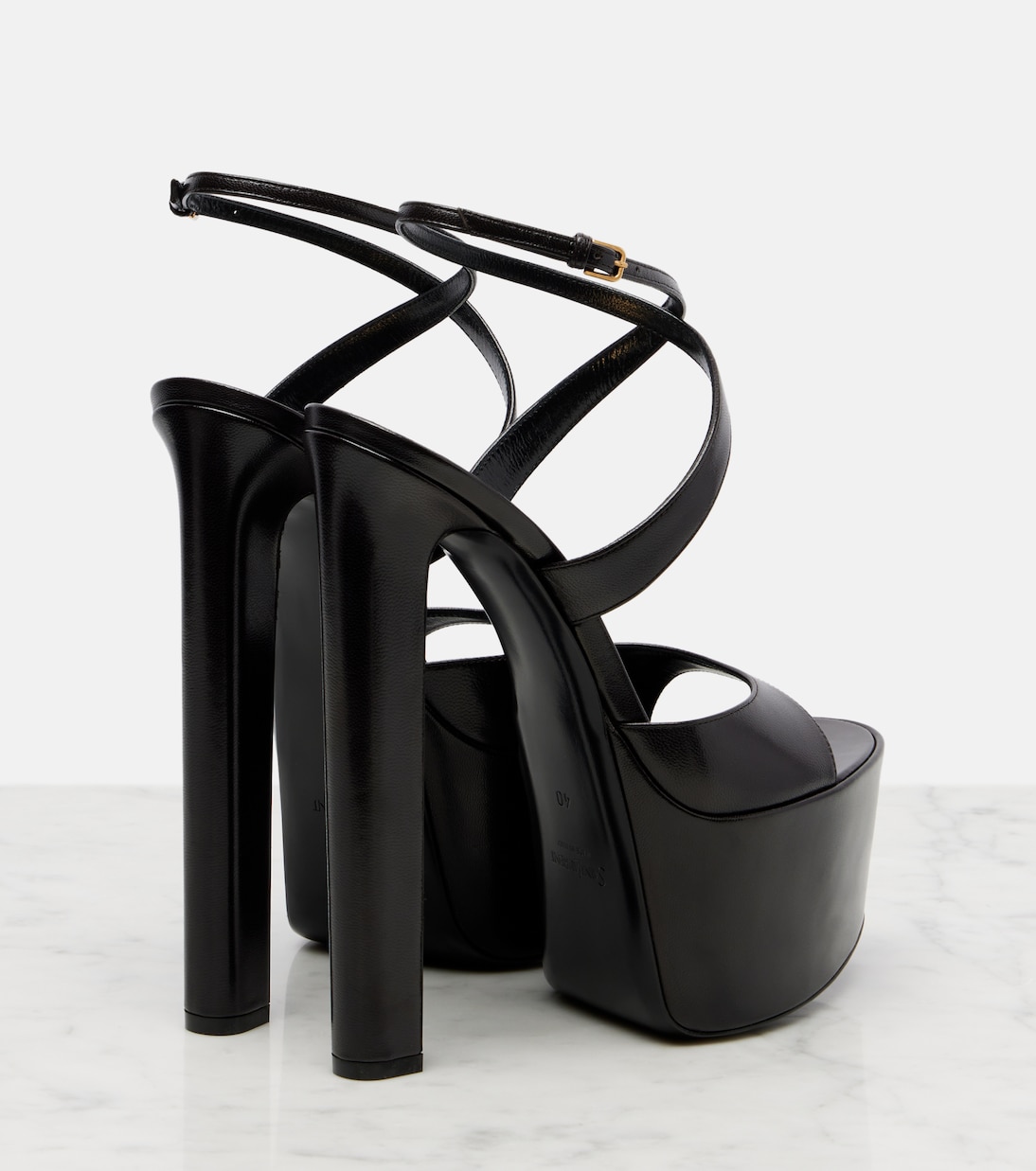 Leather platform sandals | Saint Laurent