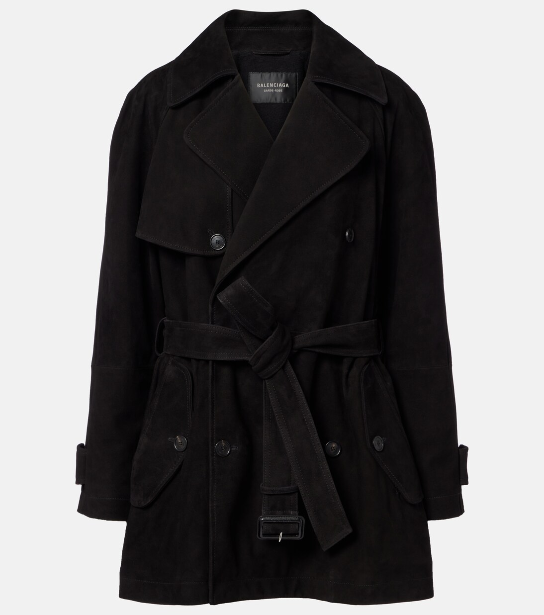 Suede trench coat | Balenciaga