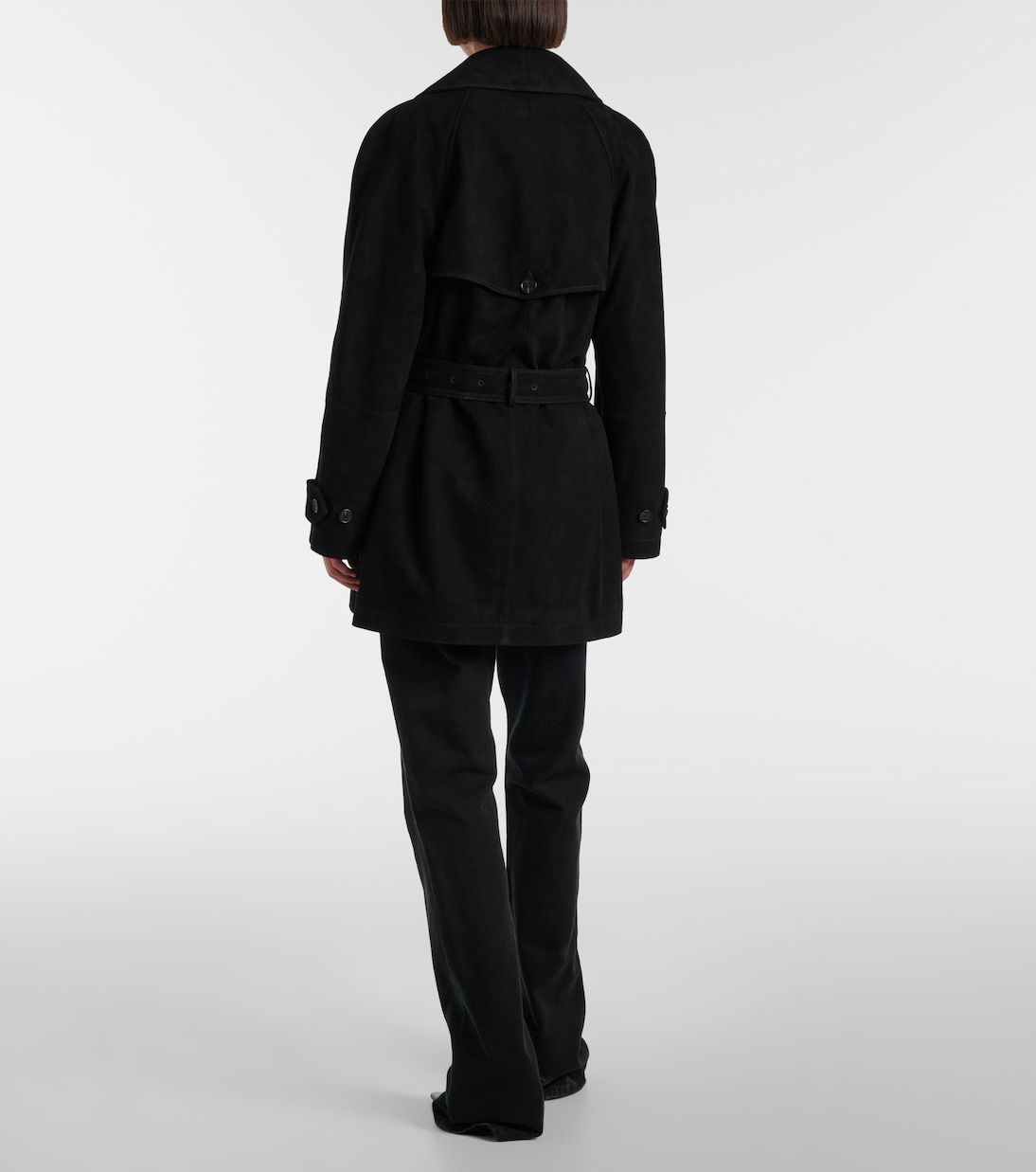 Suede trench coat | Balenciaga