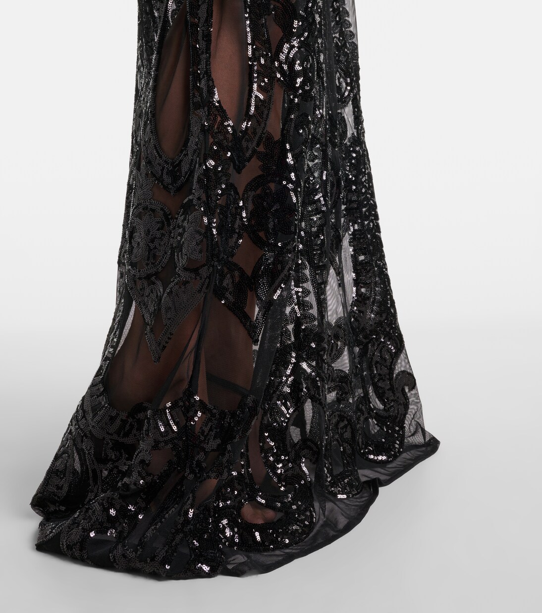 Sequined semi-sheer gown | Norma Kamali