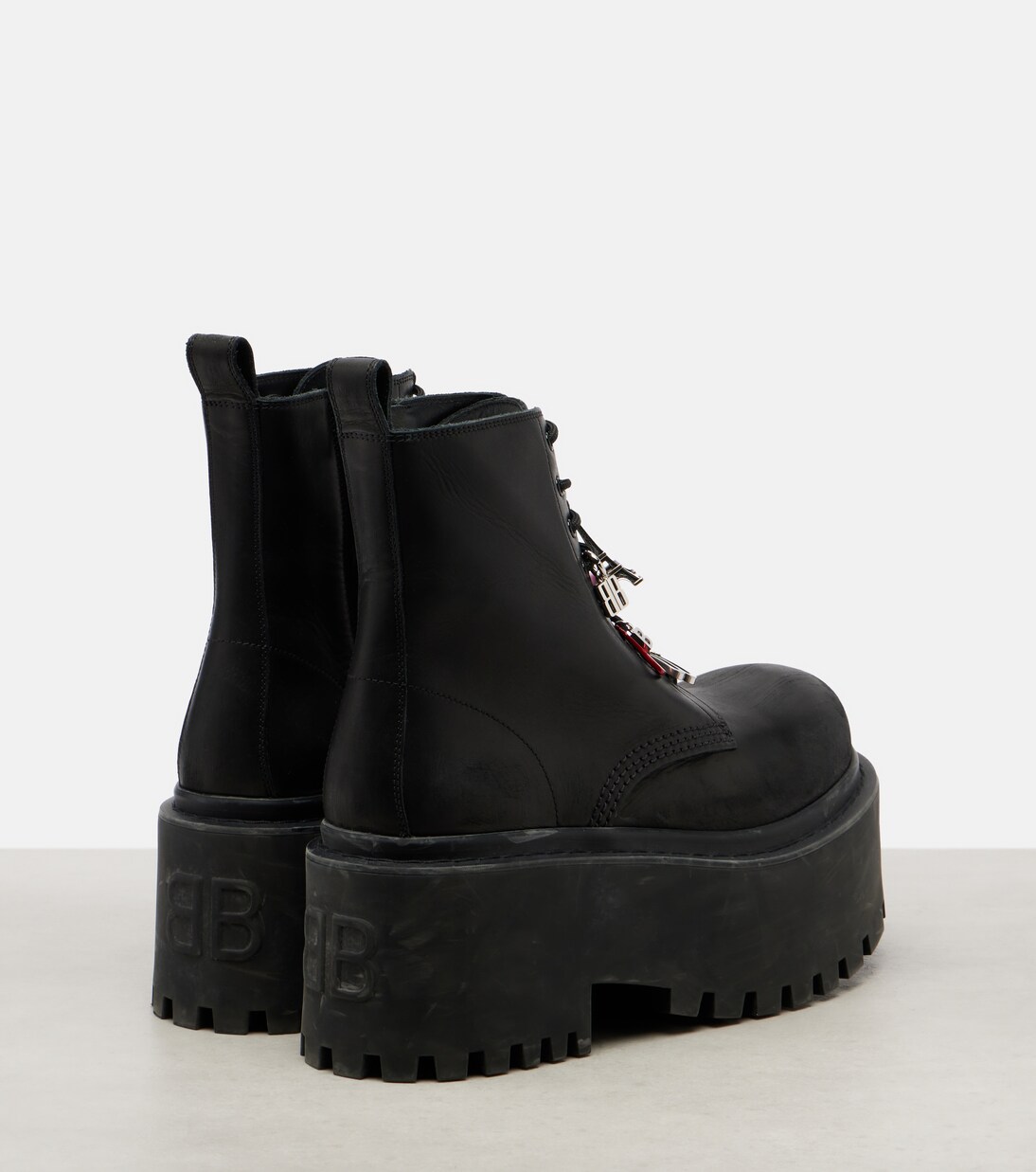 Botas con plataforma de piel adornadas | Balenciaga