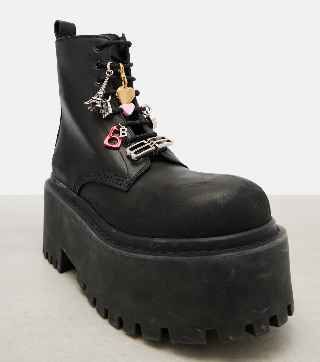 Botas con plataforma de piel adornadas | Balenciaga