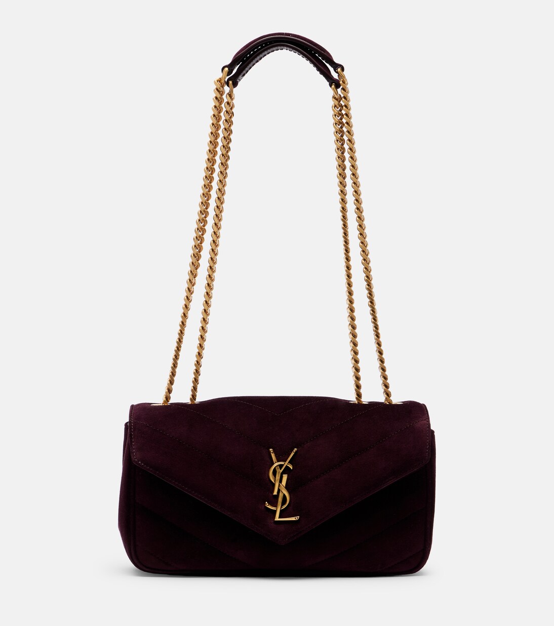 Loulou Small suede shoulder bag | Saint Laurent