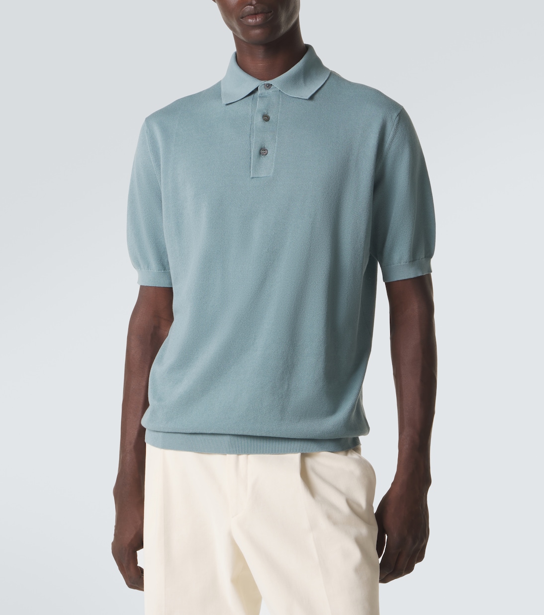 棉质珠地布Polo衫 | Lardini