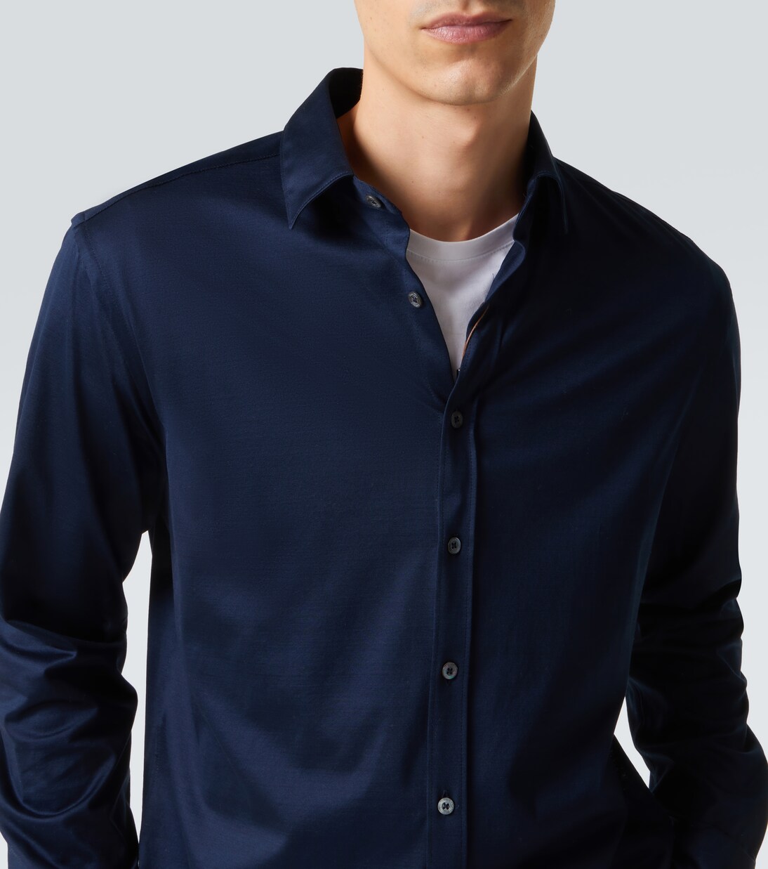 코튼 저지 셔츠 | Canali