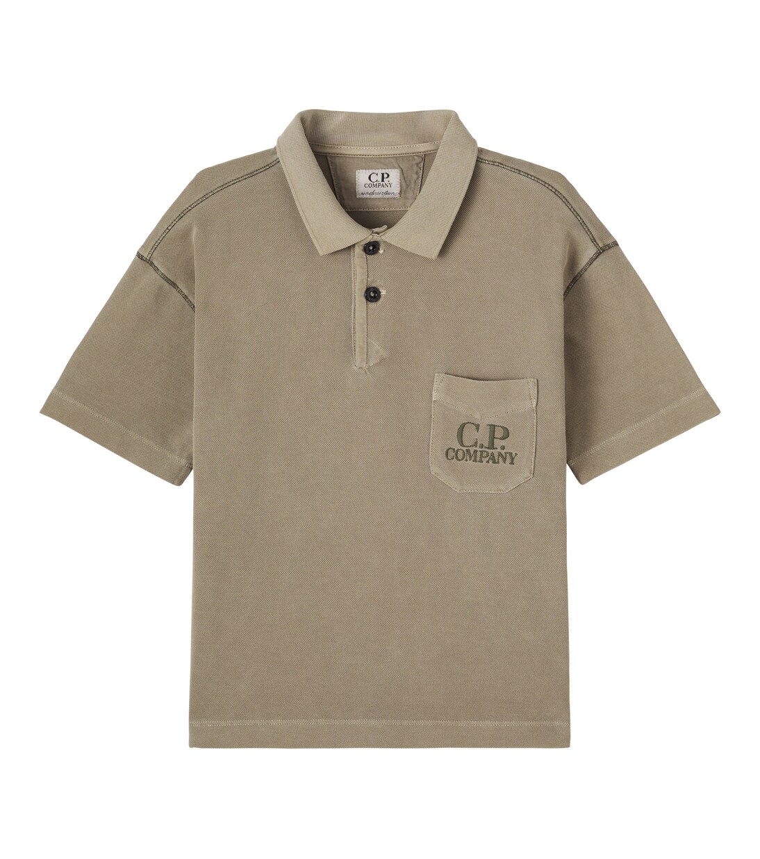 Logo cotton-blend piqué polo shirt | C.P. Company Kids