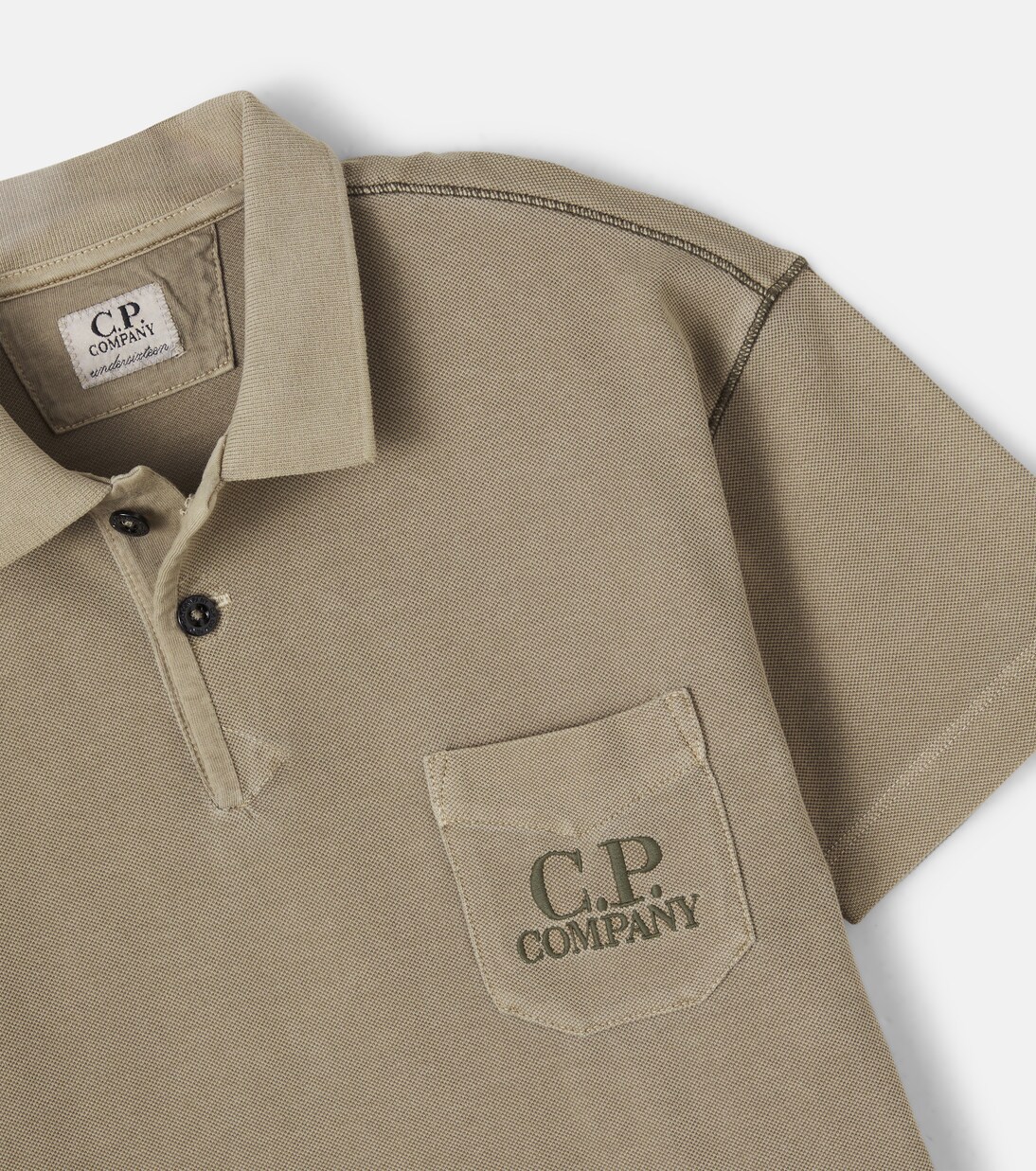 Logo cotton-blend piqué polo shirt | C.P. Company Kids