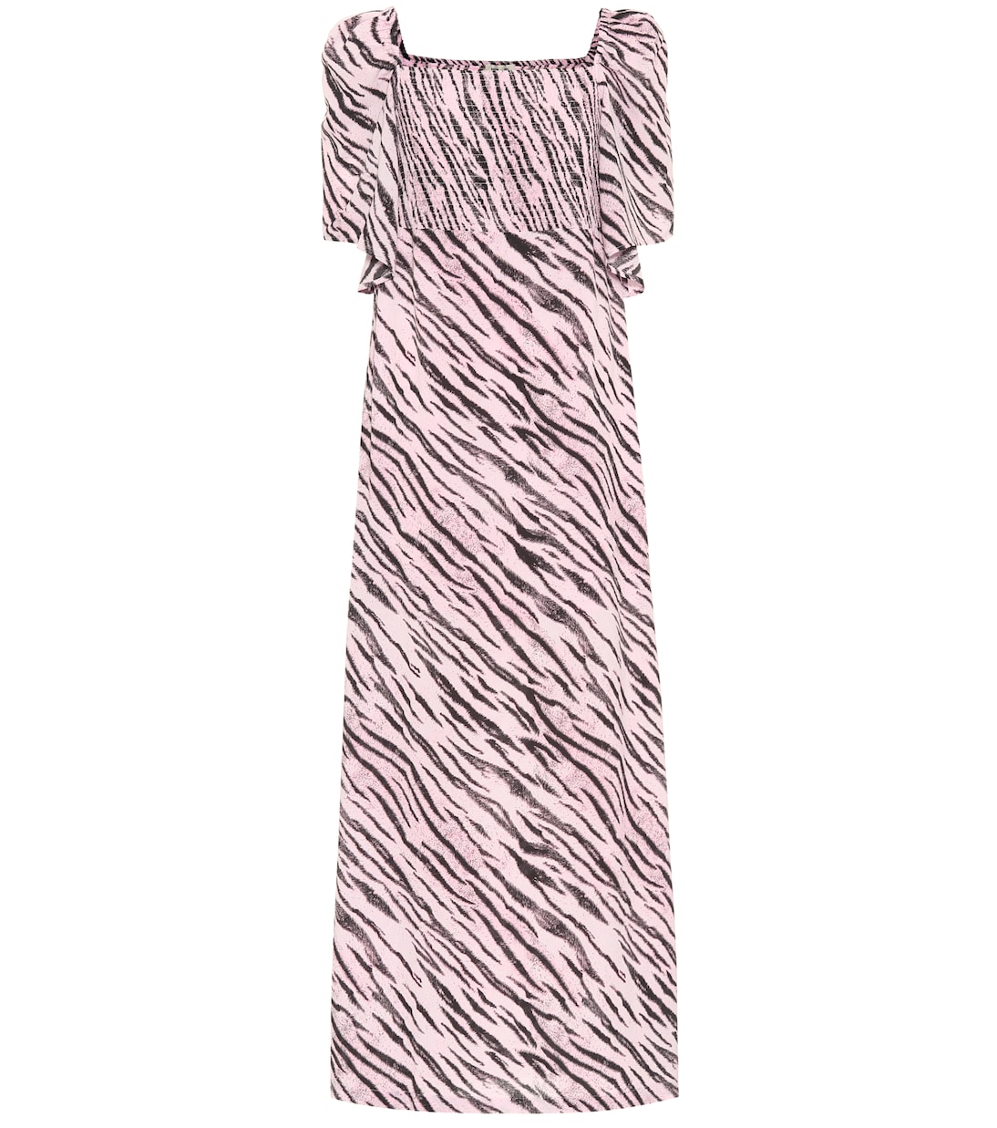Robe longue Atena imprimée en crêpe | Baum und Pferdgarten