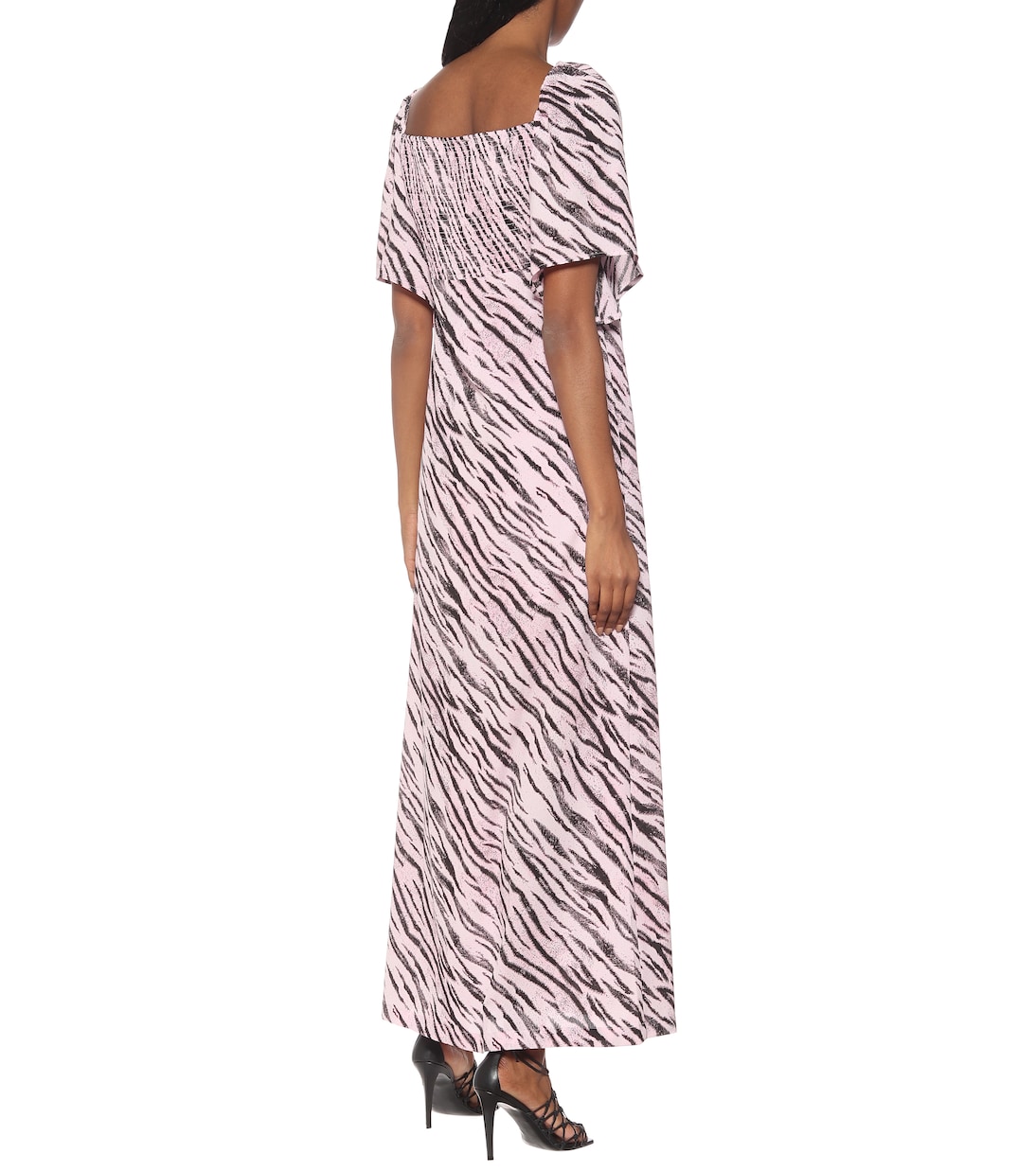 Robe longue Atena imprimée en crêpe | Baum und Pferdgarten