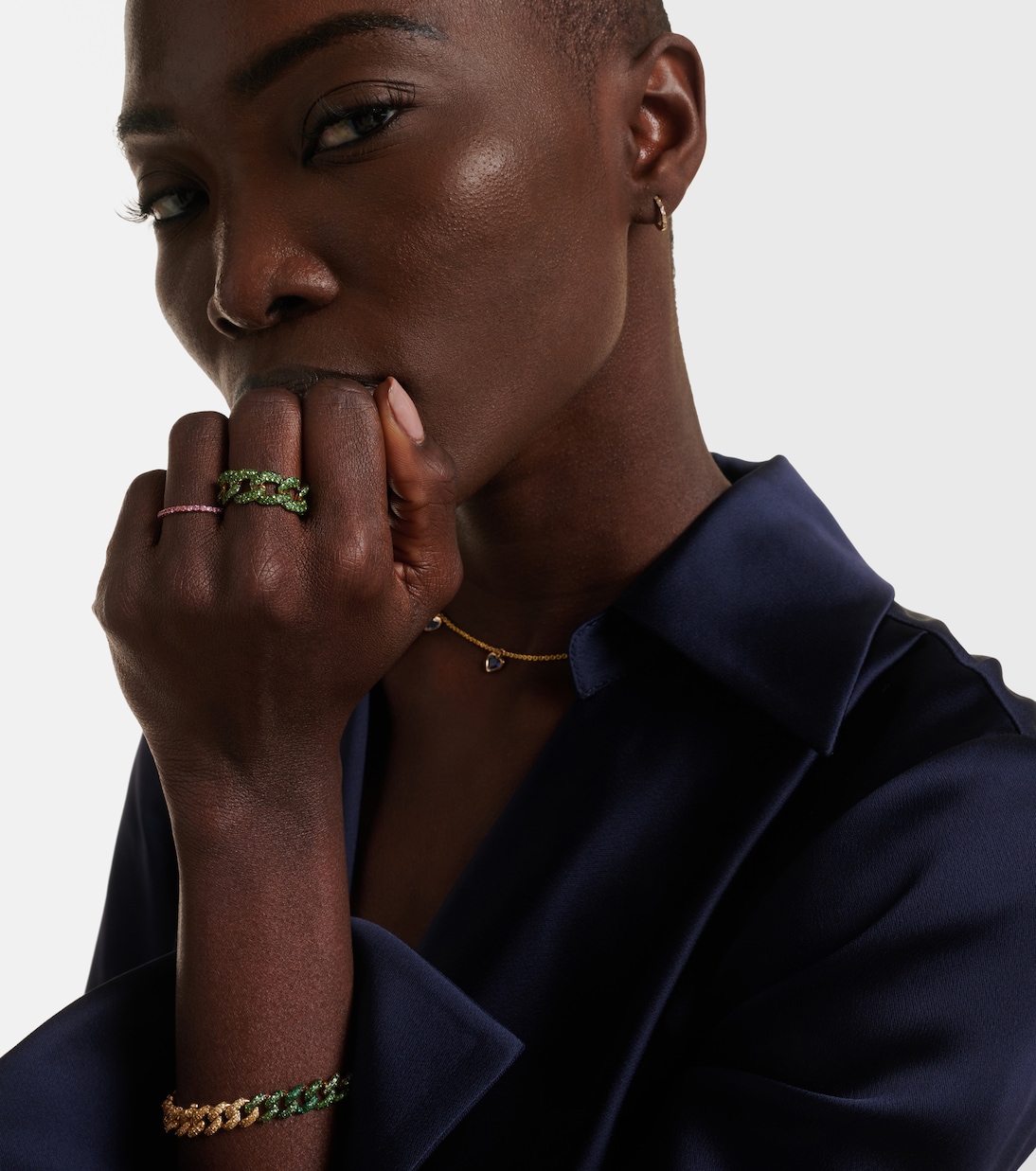 Bague Thread en or 18 ct et saphirs | Shay Jewelry