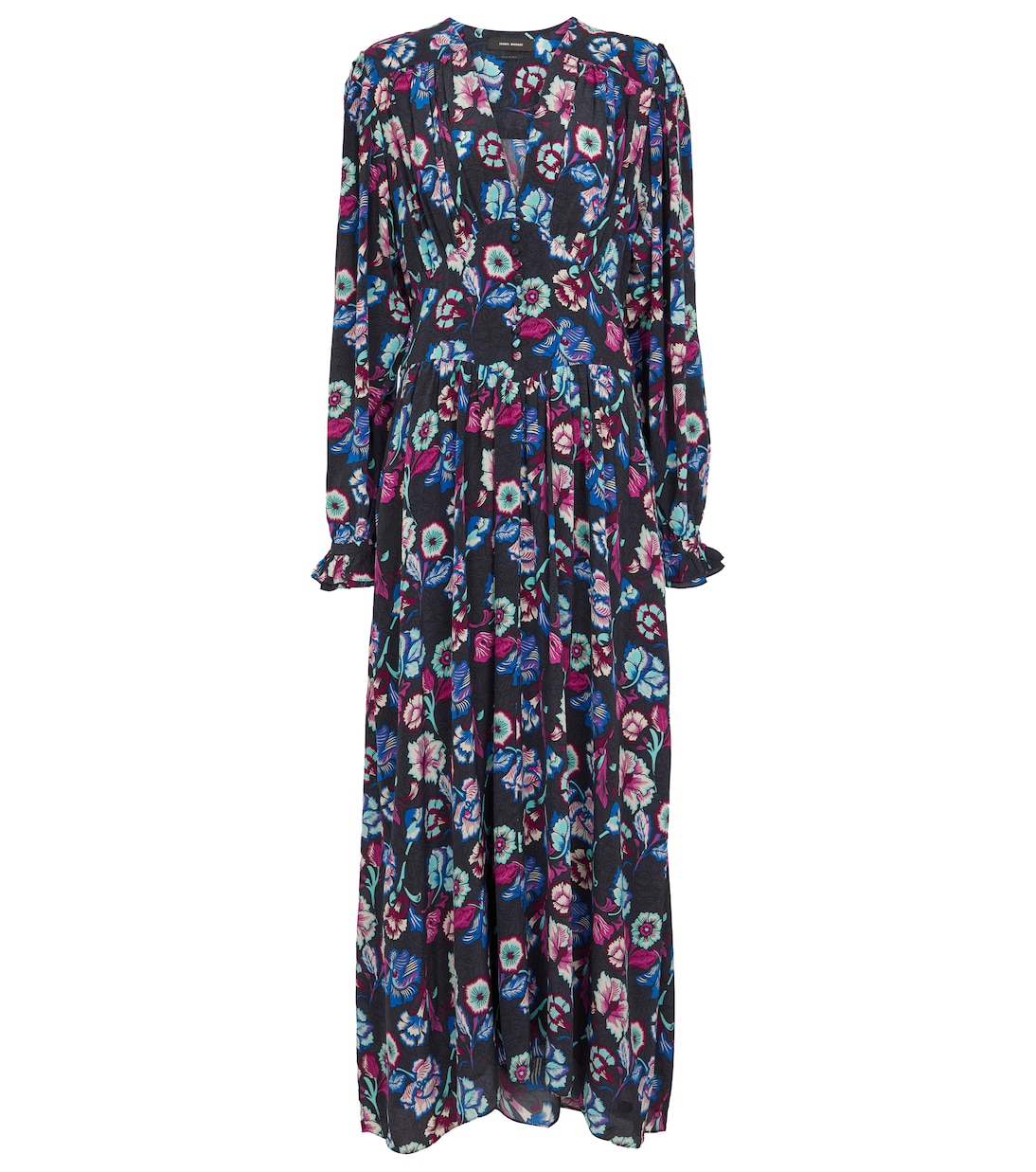 Vestido midi Moyrazia de seda floral | Isabel Marant