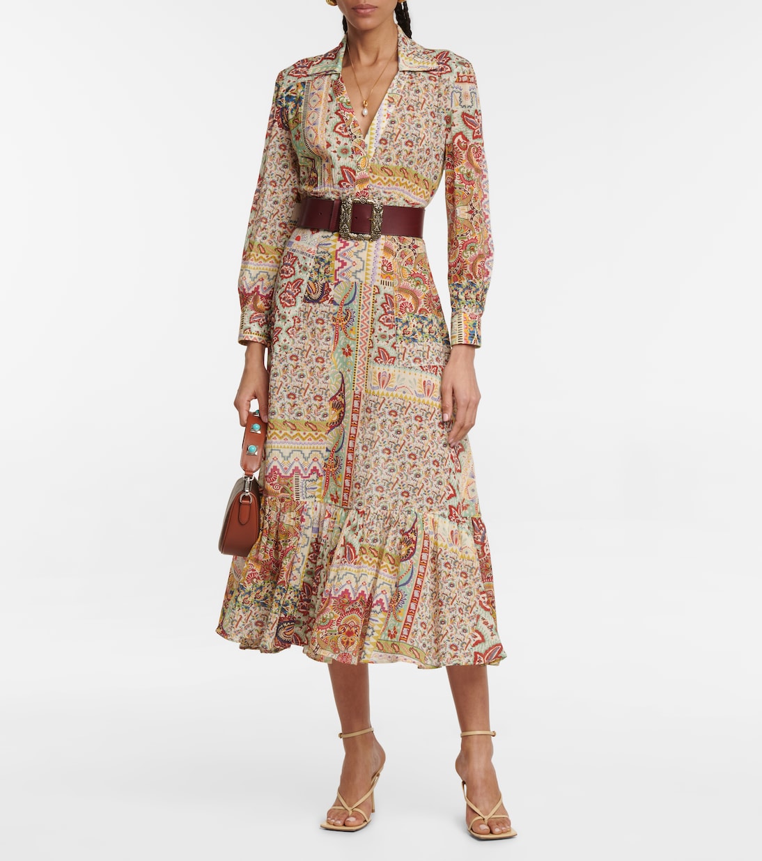 Robe longue en coton à motif cachemire | Etro