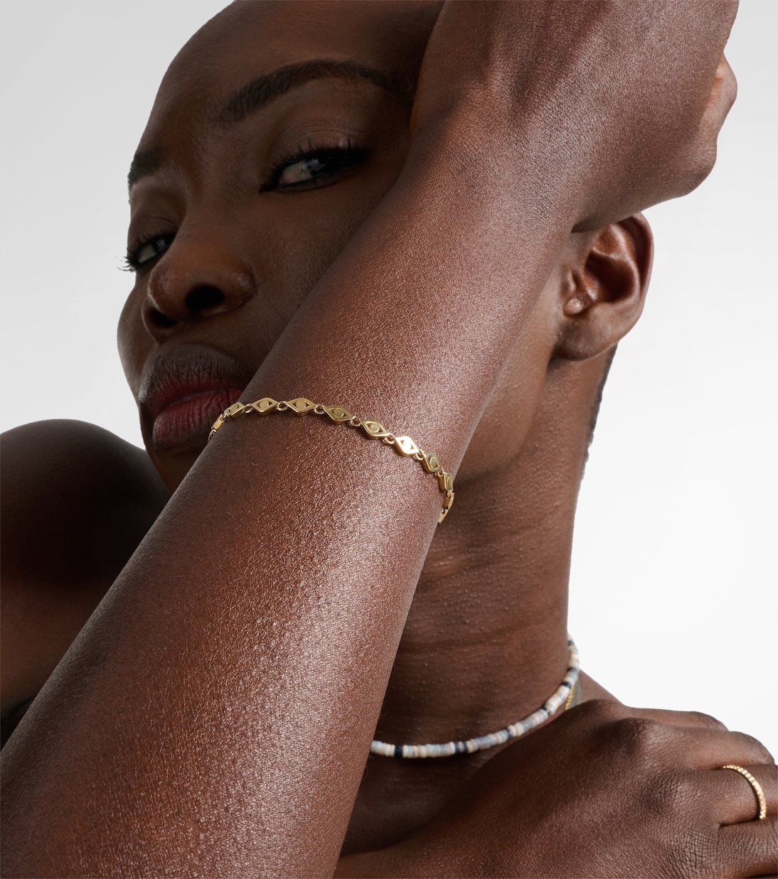 Evil Eye 14kt gold bracelet | Sydney Evan