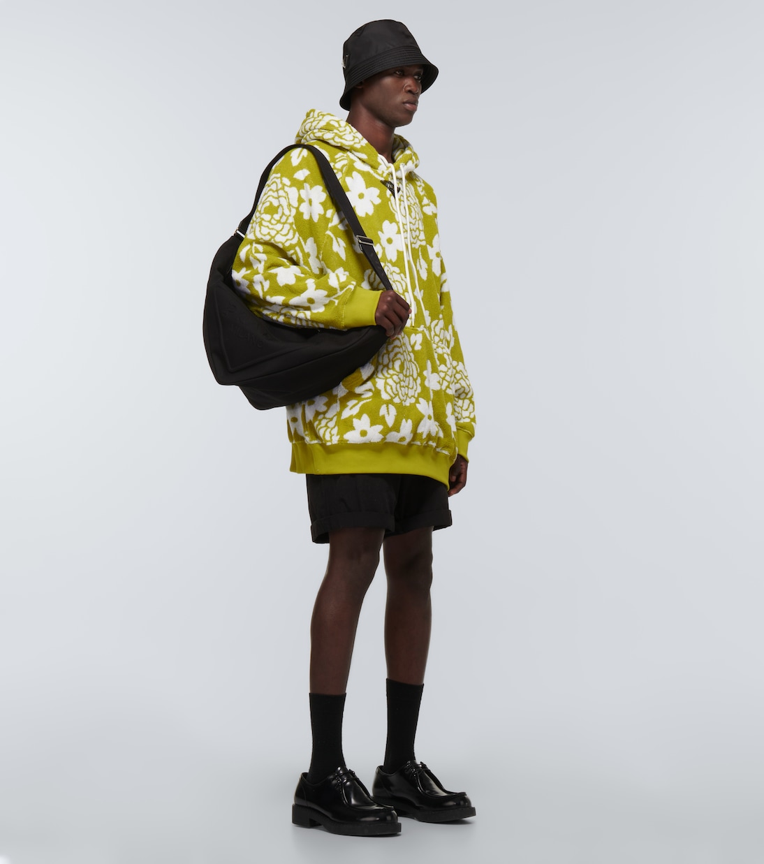 Felpa in cotone con stampa | Prada