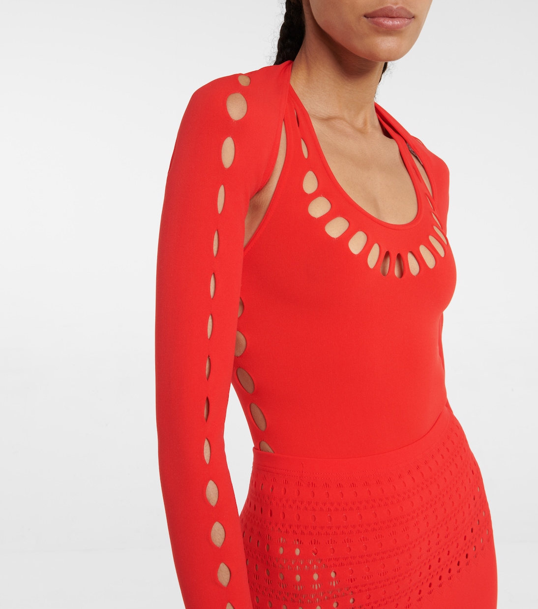 Bolero in tessuto tecnico con cut-out | Alaïa