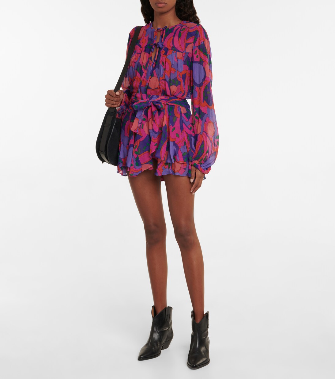 Atoria printed silk chiffon miniskirt | Isabel Marant