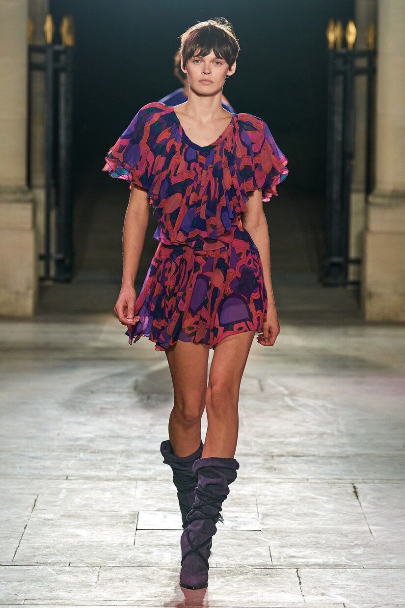 Atoria printed silk chiffon miniskirt | Isabel Marant