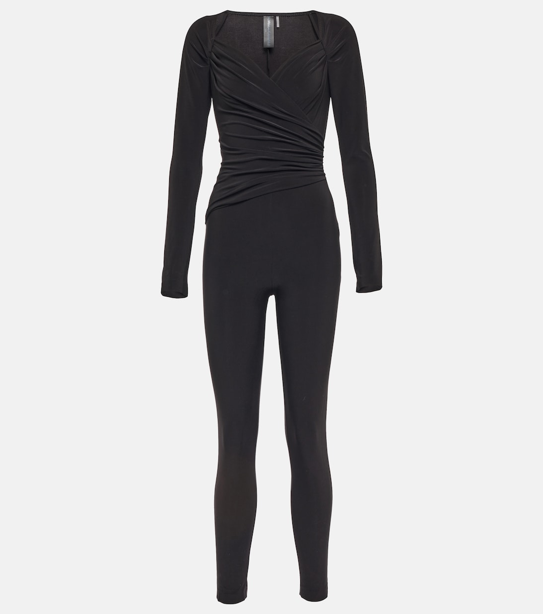 Ruched sweetheart-neck jumpsuit | Norma Kamali