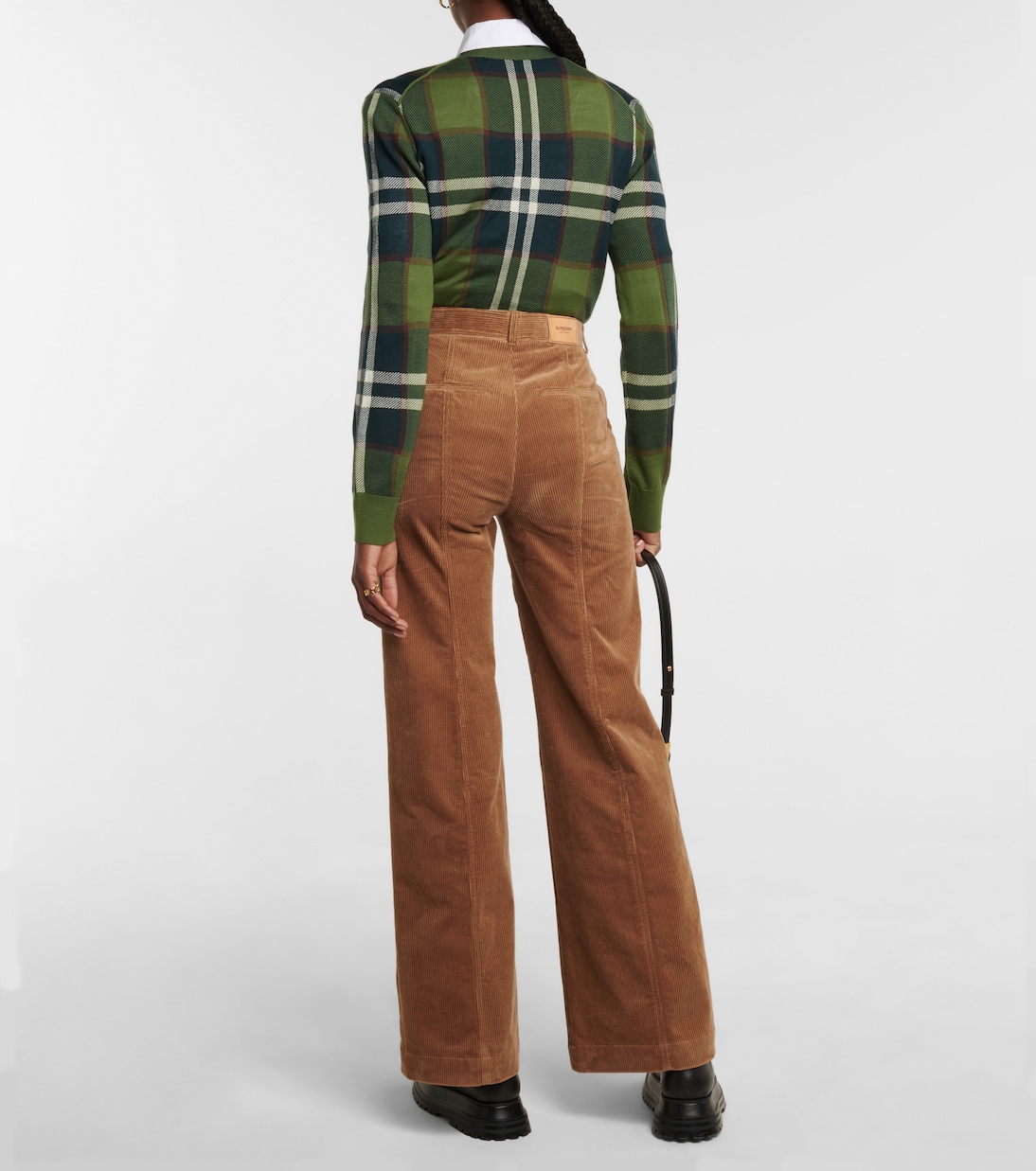 Pantaloni in velluto a vita alta | Burberry