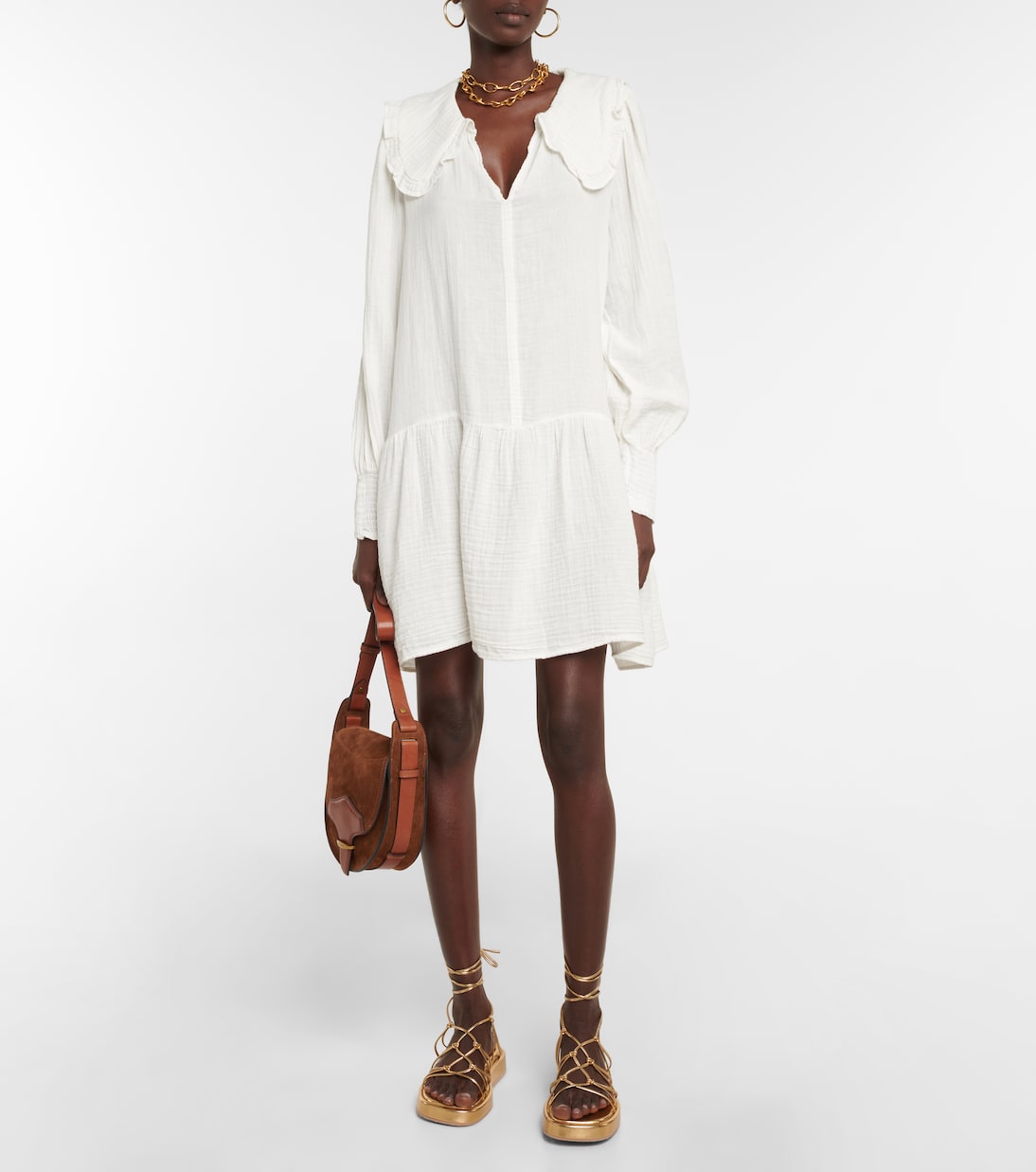 Kathy cotton gauze minidress | Velvet