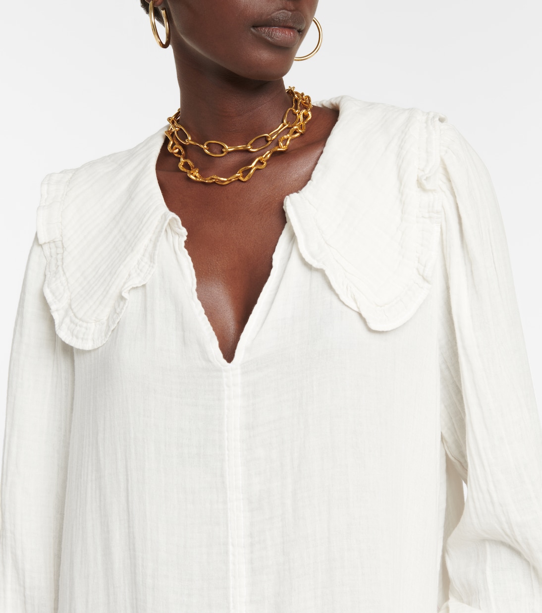 Kathy cotton gauze minidress | Velvet