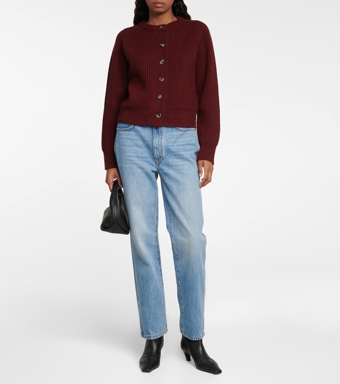 Michaela ribbed cashmere cardigan | Khaite