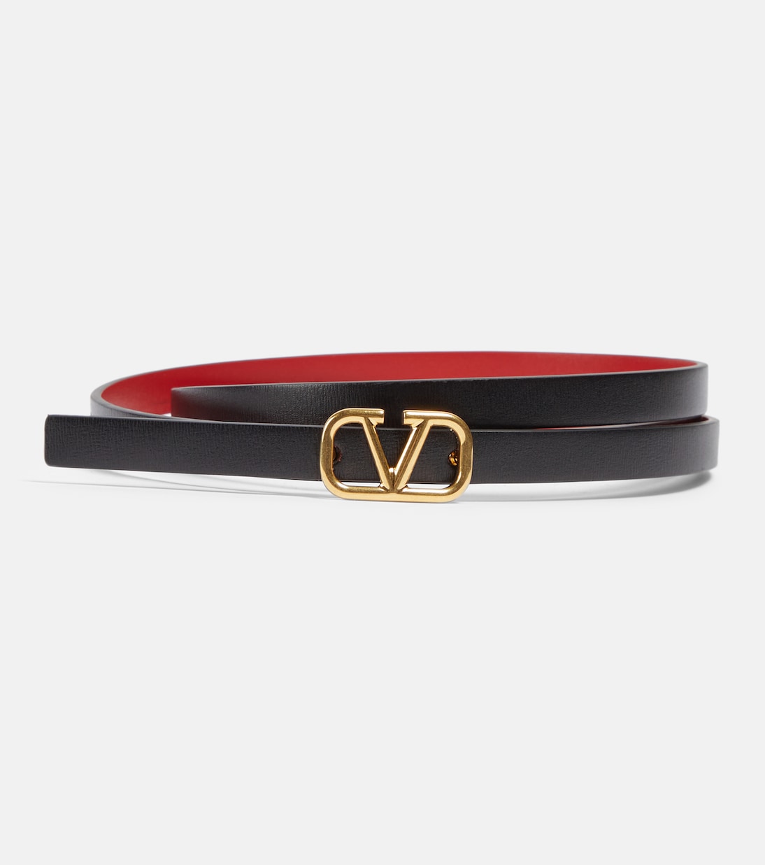 Cintura reversibile in pelle con logo V firmata Valentino Garavani per giovani trendy