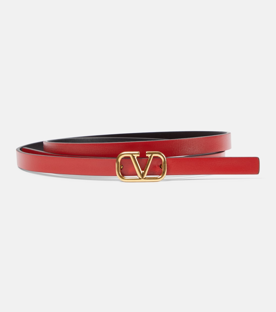 Cintura reversibile in pelle con logo V firmata Valentino Garavani per giovani trendy