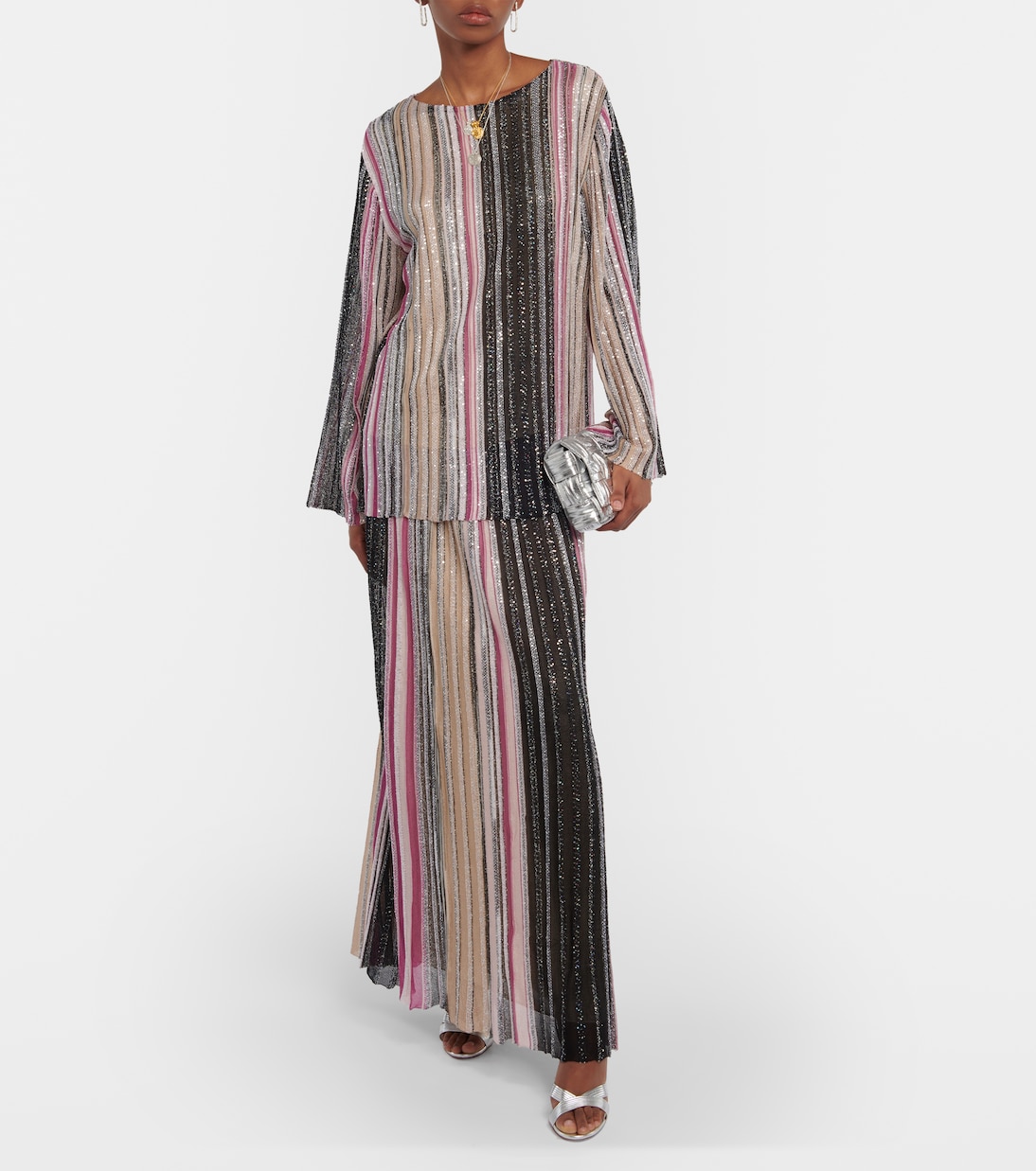 Top de punto a rayas con lentejuelas | Missoni