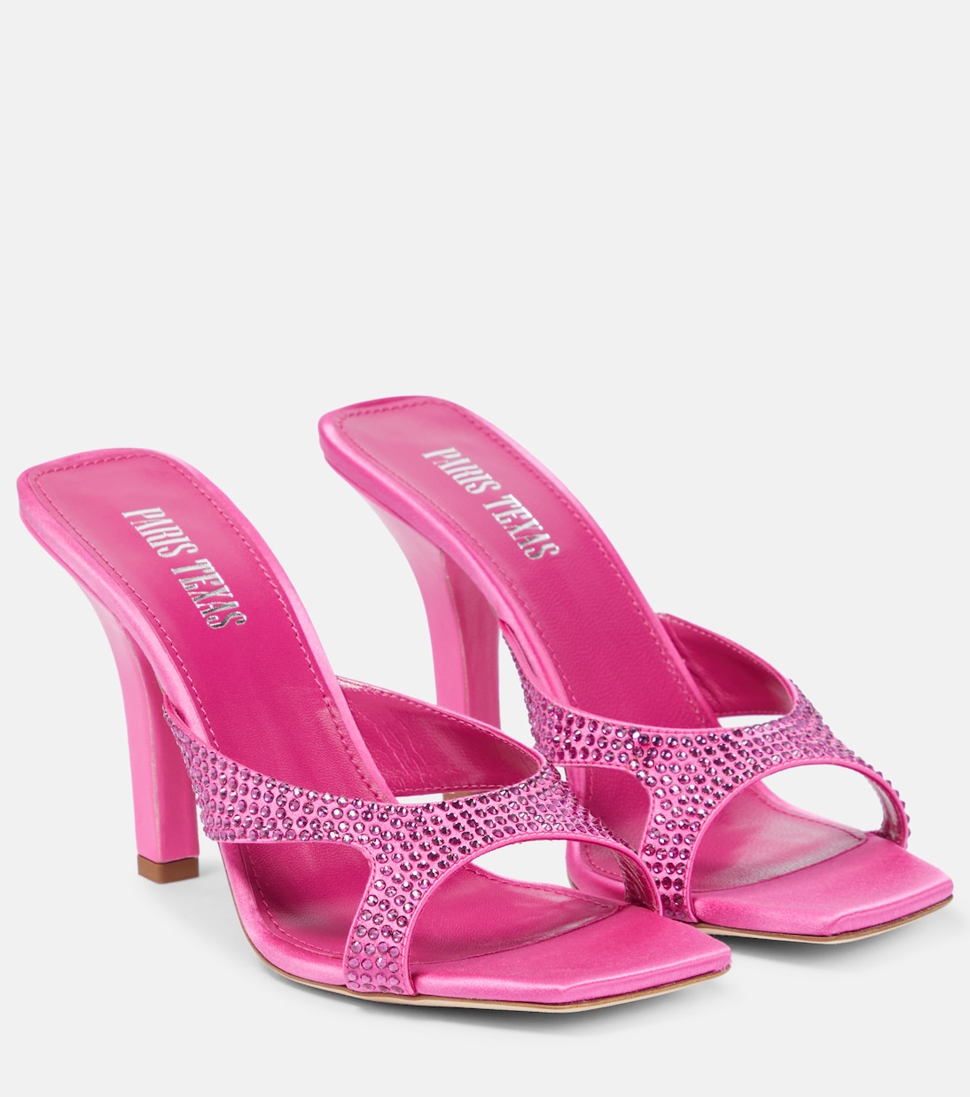 Kate embellished satin mules | Paris Texas