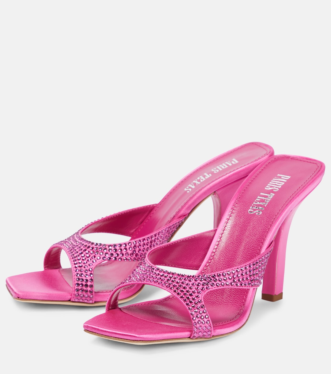 Kate embellished satin mules | Paris Texas