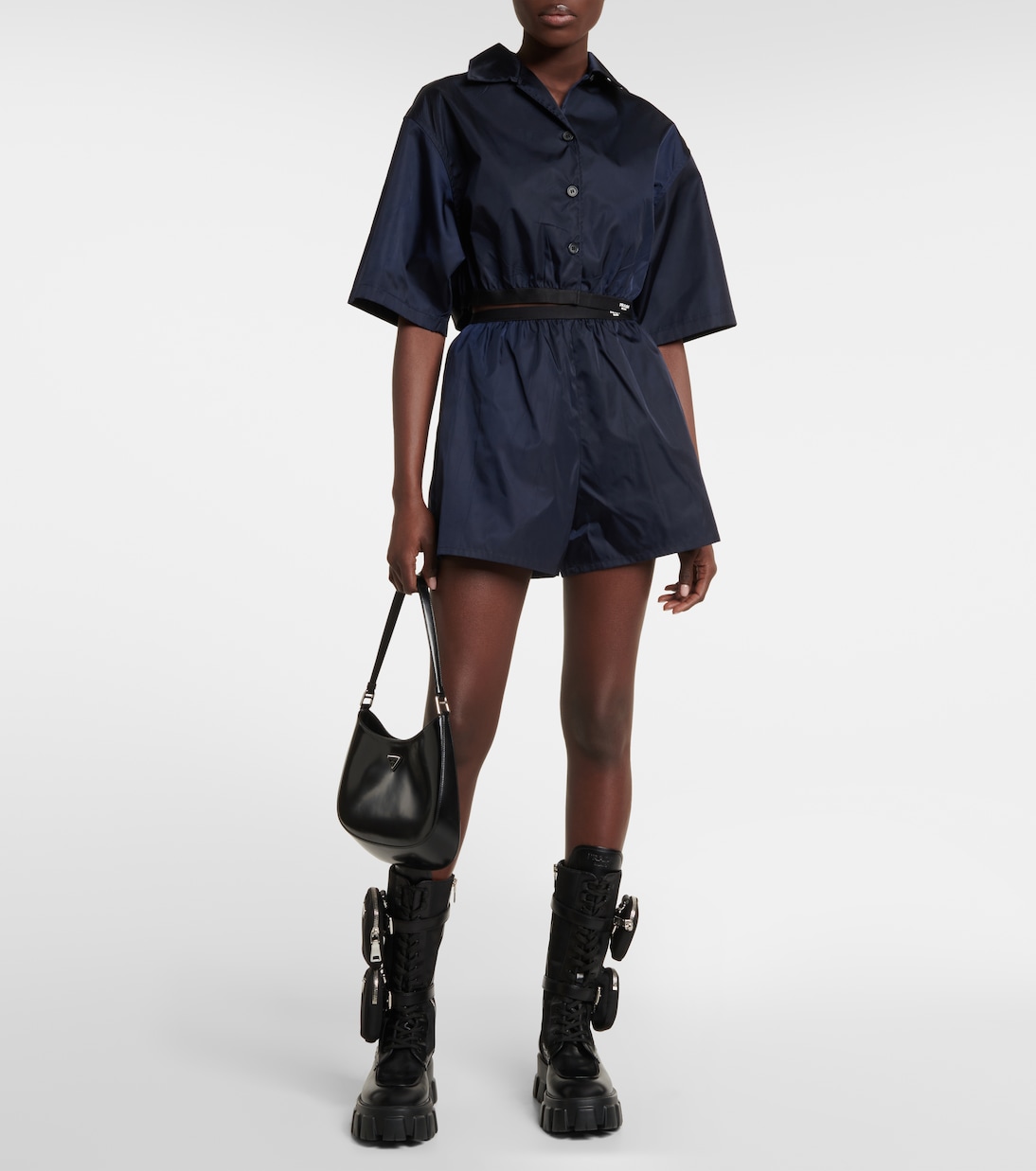 Camicia cropped in Re-Nylon | Prada