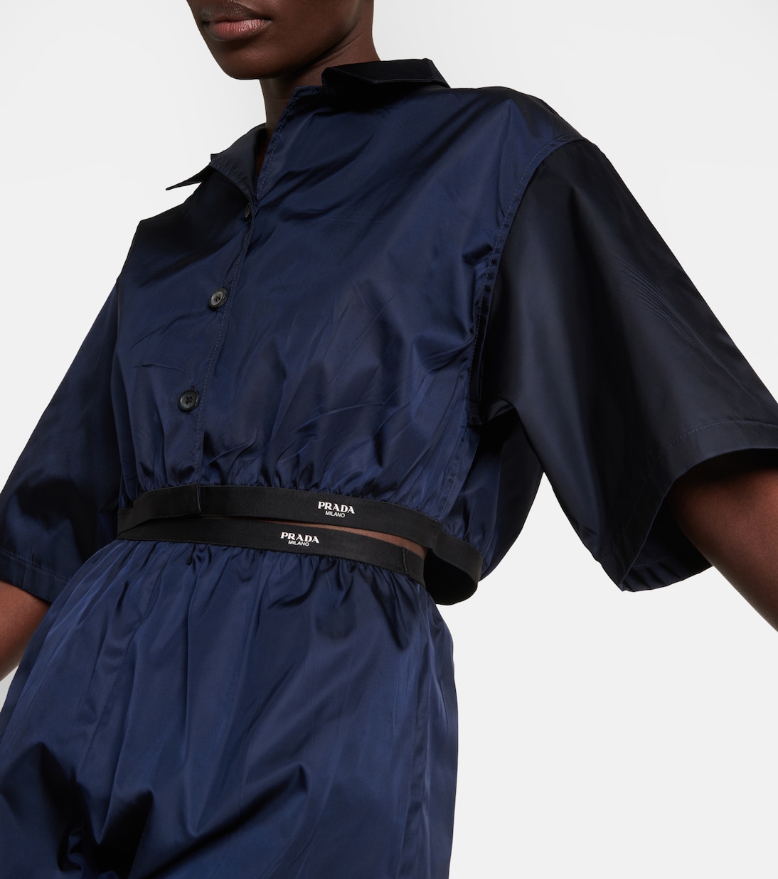 Camicia cropped in Re-Nylon | Prada