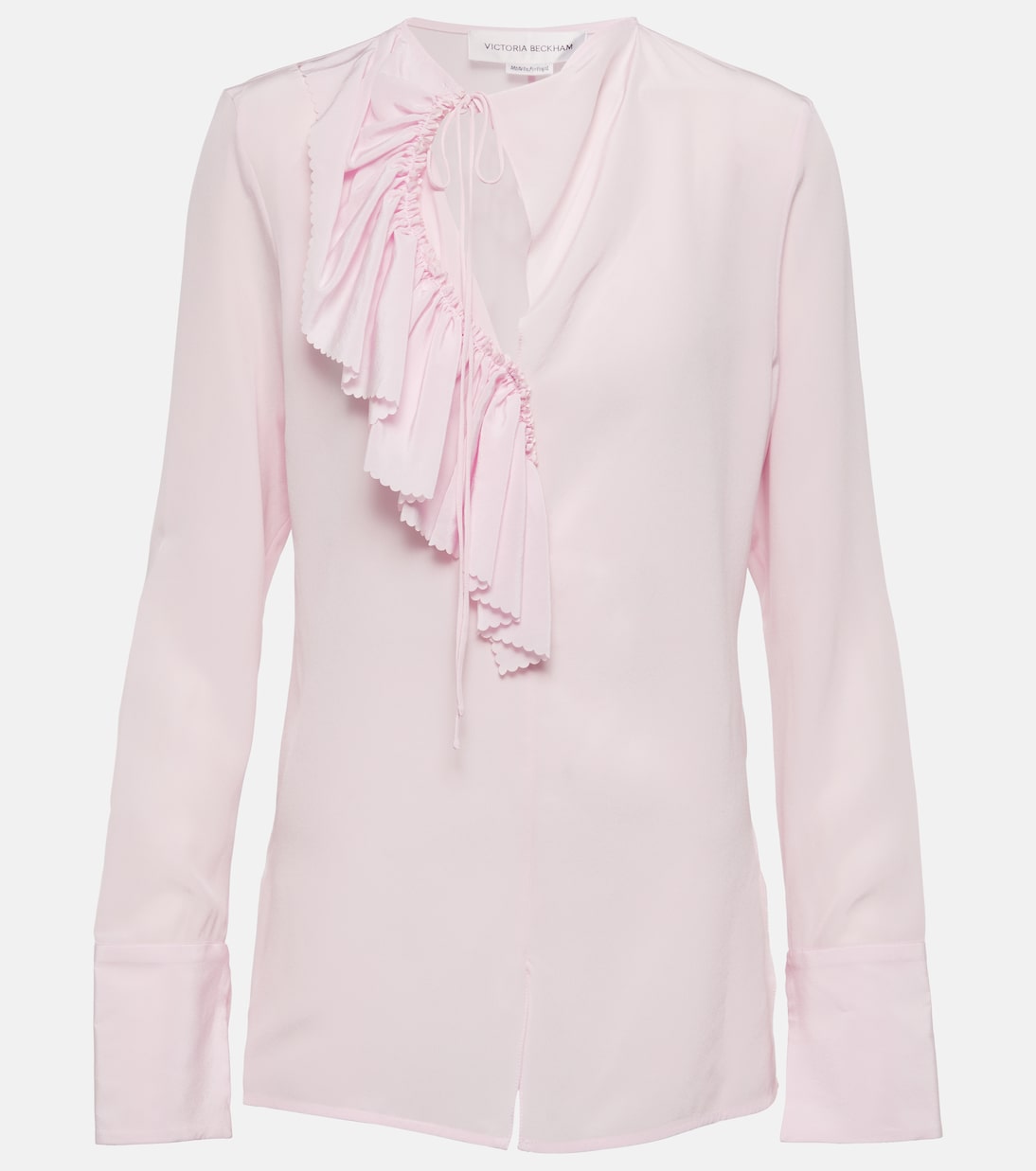 Top in crêpe de chine di seta | Victoria Beckham