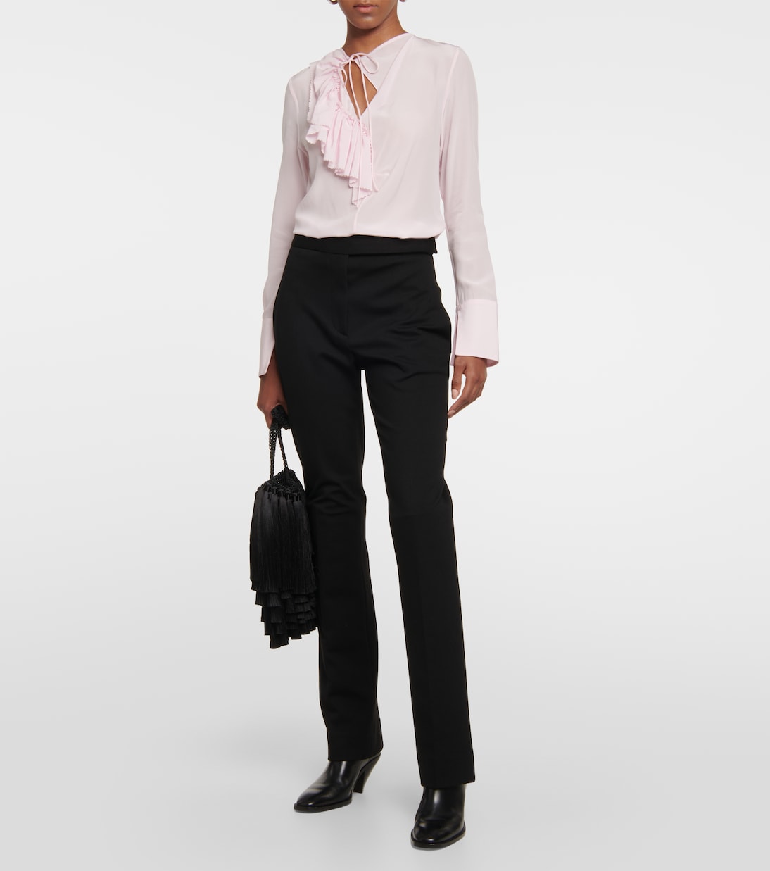 Top in crêpe de chine di seta | Victoria Beckham