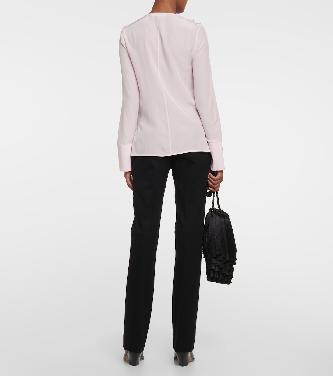 Top in crêpe de chine di seta | Victoria Beckham
