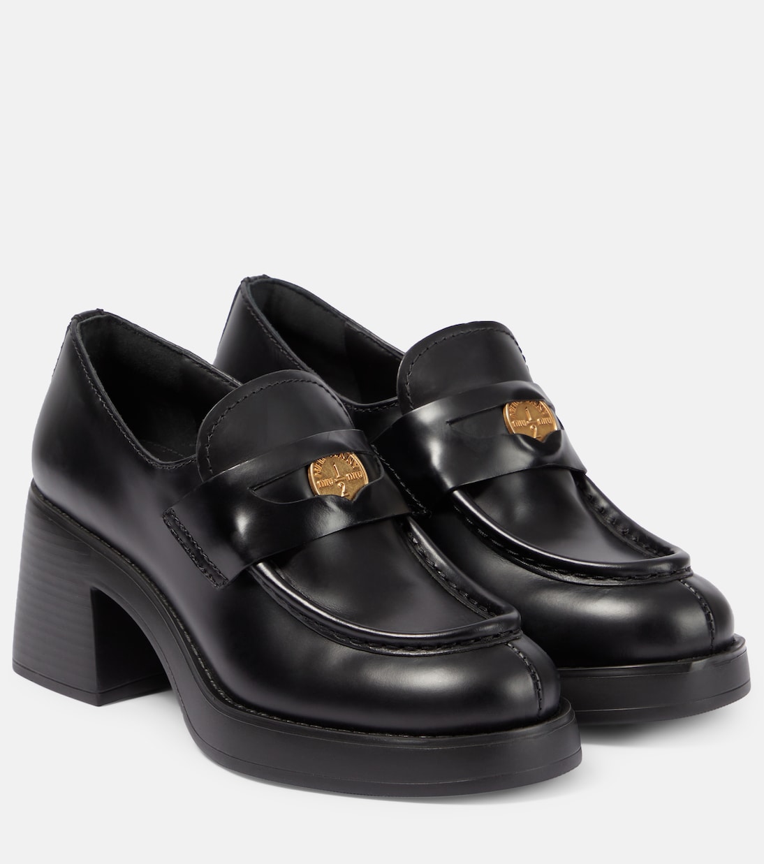 Pumps mocassino in pelle | Miu Miu
