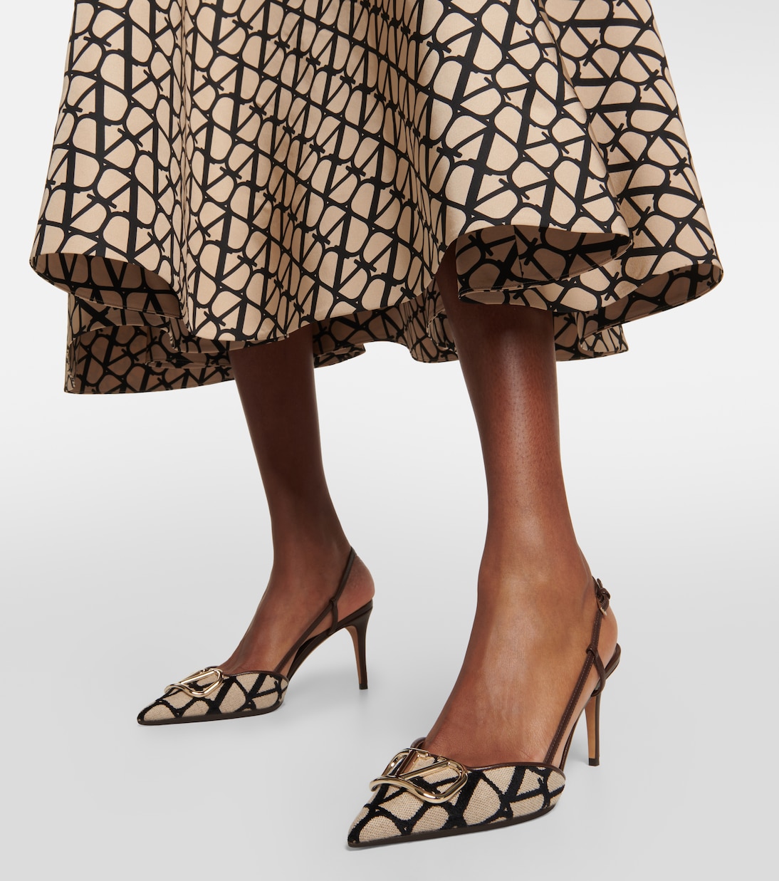 Pumps slingback Toile Iconographe | Valentino Garavani