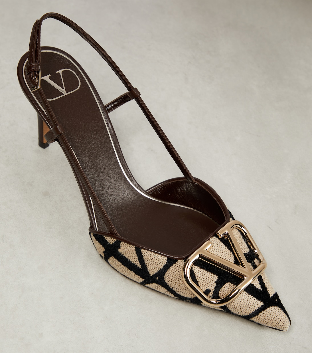 Pumps slingback Toile Iconographe | Valentino Garavani