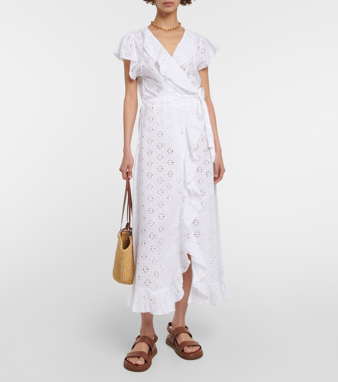 Robe longue Brianna en coton | Melissa Odabash
