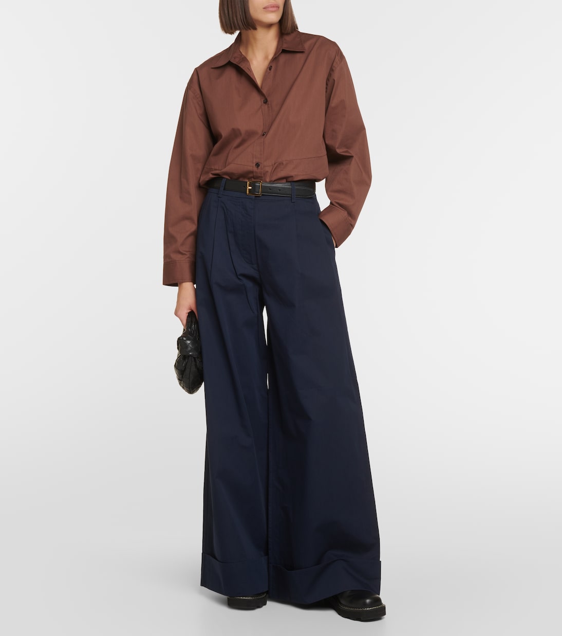 Camisa de algodón y seda oversized | CO