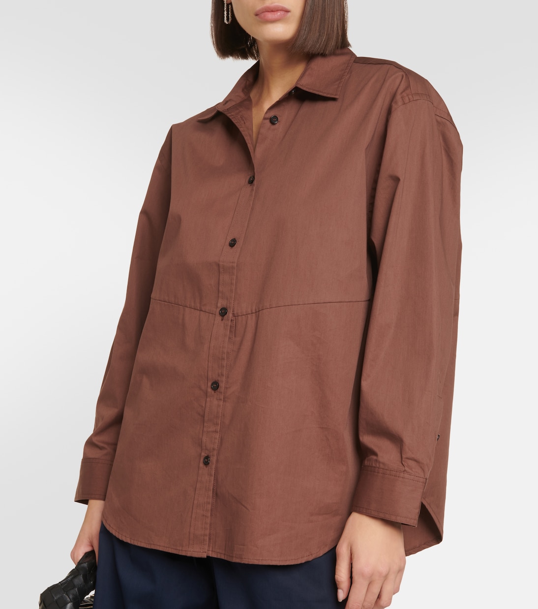 Camisa de algodón y seda oversized | CO