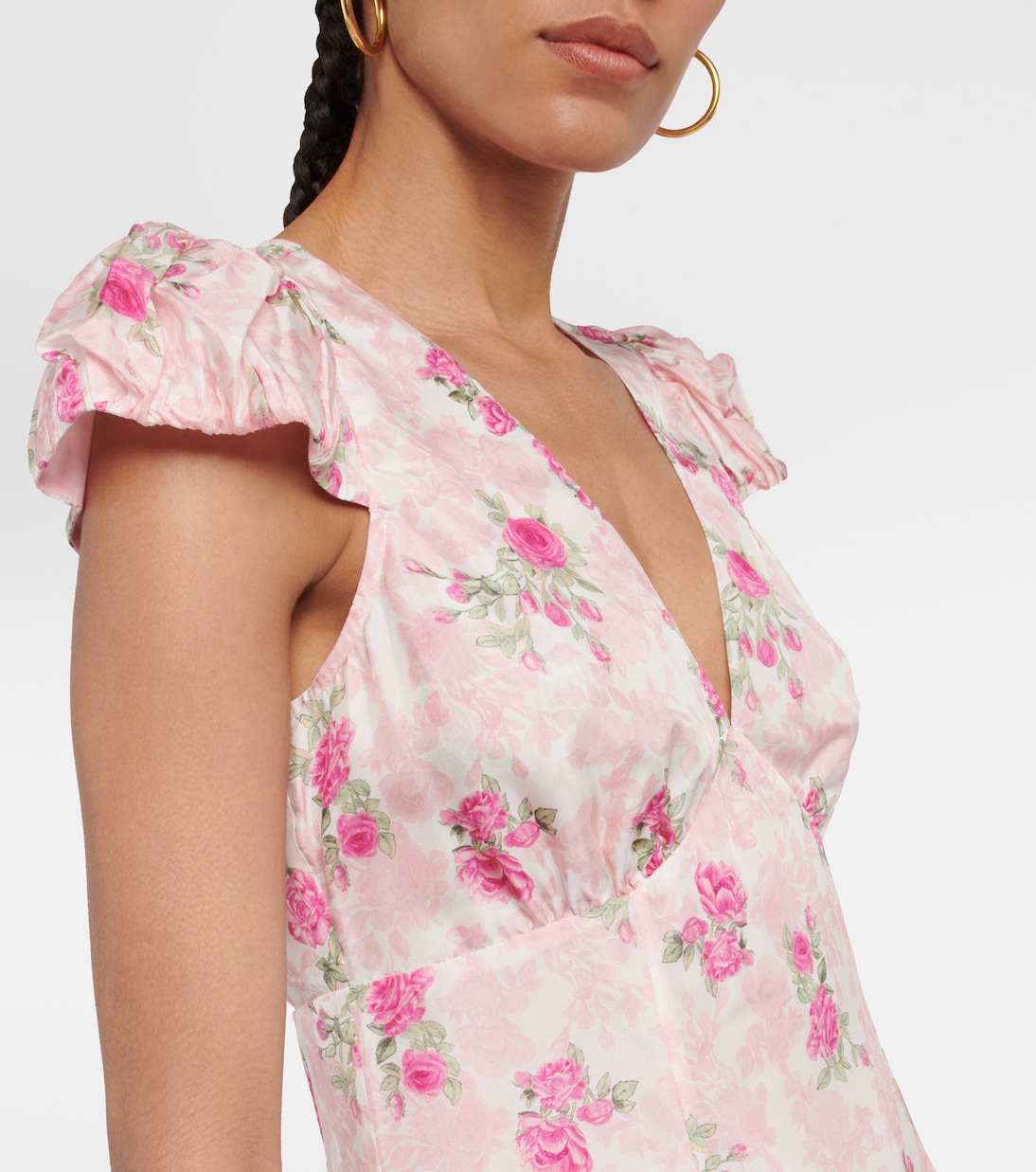 Russ floral silk minidress | LoveShackFancy