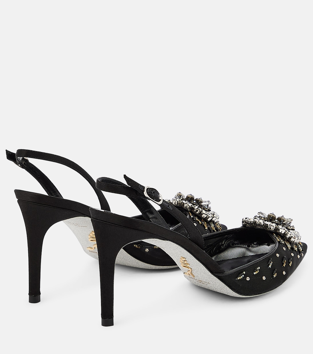 Crystal-embellished slingback pumps | Rene Caovilla