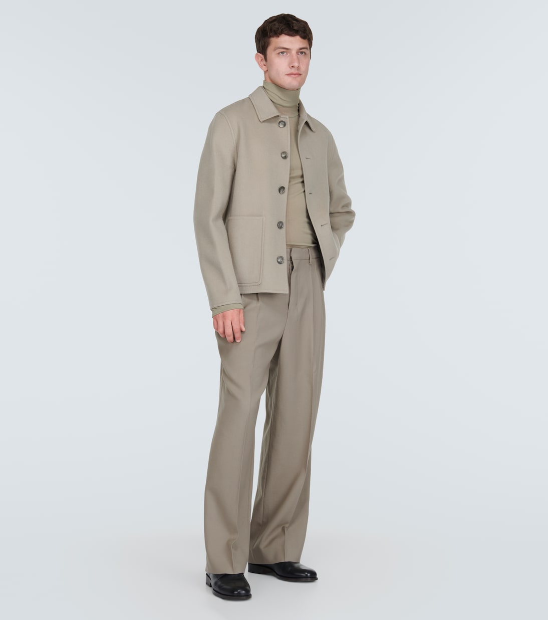 Turtleneck ribbed-knit top  | Ami Paris