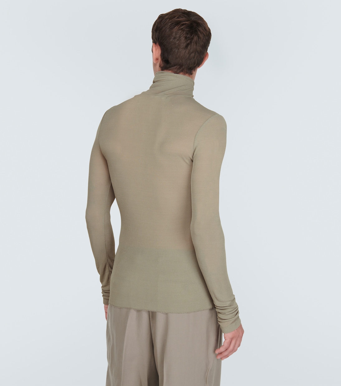 Turtleneck ribbed-knit top  | Ami Paris