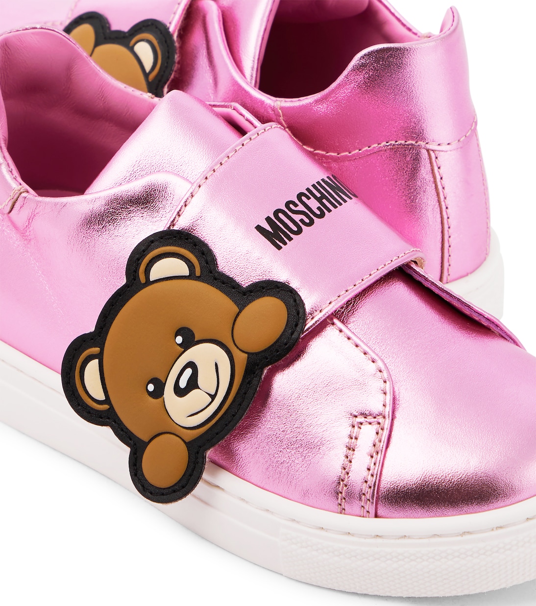 Logo leather sneakers | Moschino Kids