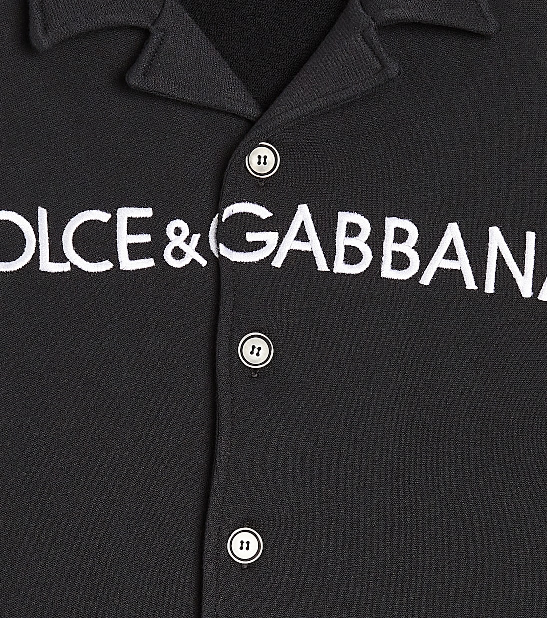 Camicia bowling in misto cotone con logo | Dolce&Gabbana Kids
