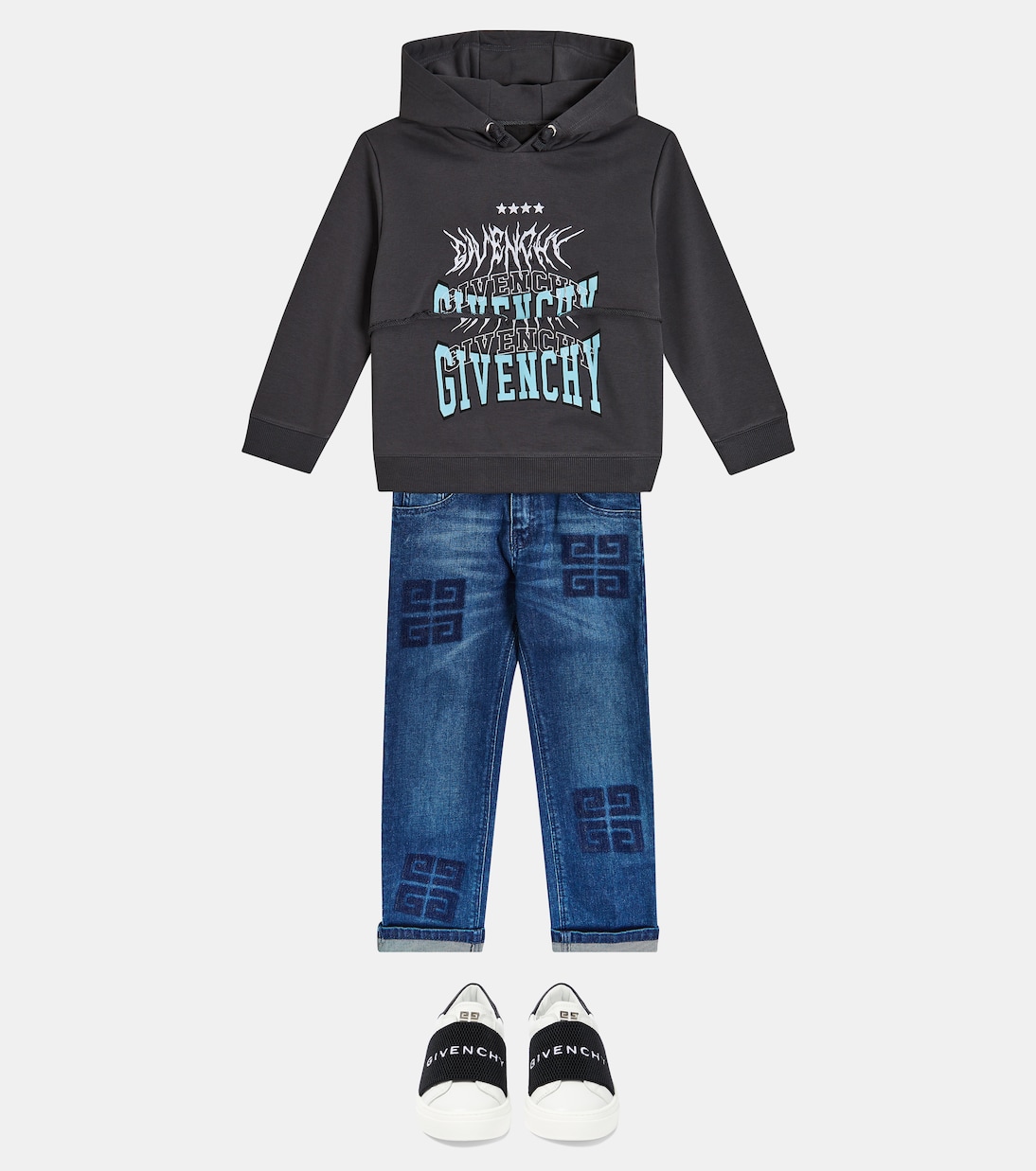 Sudadera en mezcla de algodón estampada | Givenchy Kids