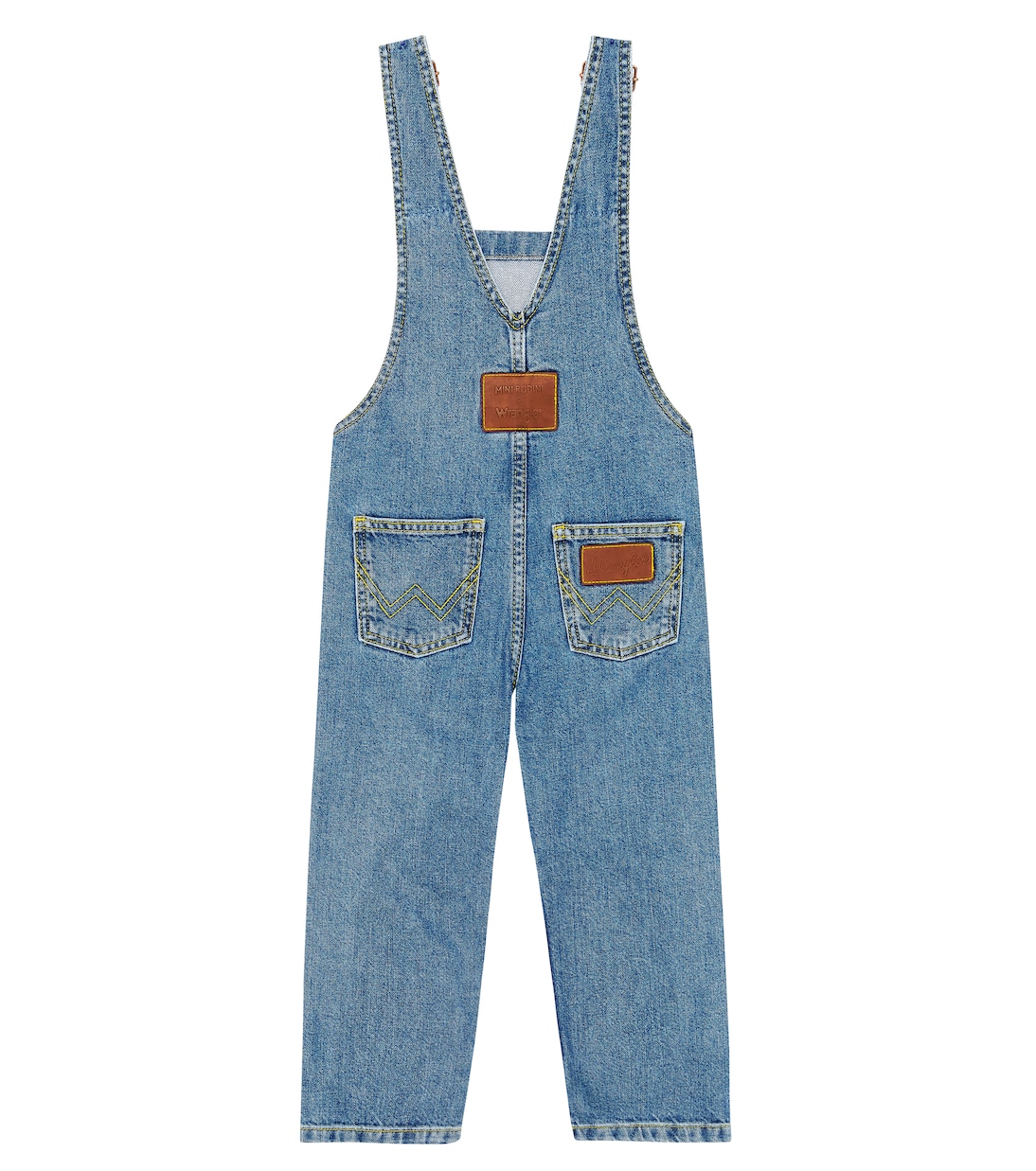 x Wrangler peto Peace Dove en denim | Mini Rodini